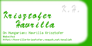 krisztofer havrilla business card
